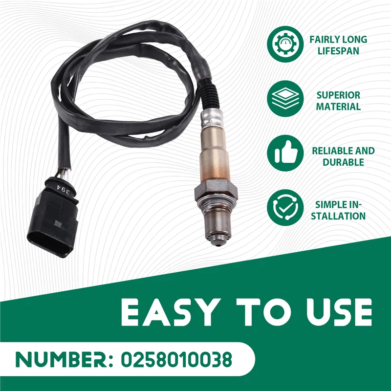 Sensor Oksigen Mobil Sensor O2 0258010038 Untuk A6 A8 Q7 RS7 S6 VWCC Passat Touareg 2008-2017