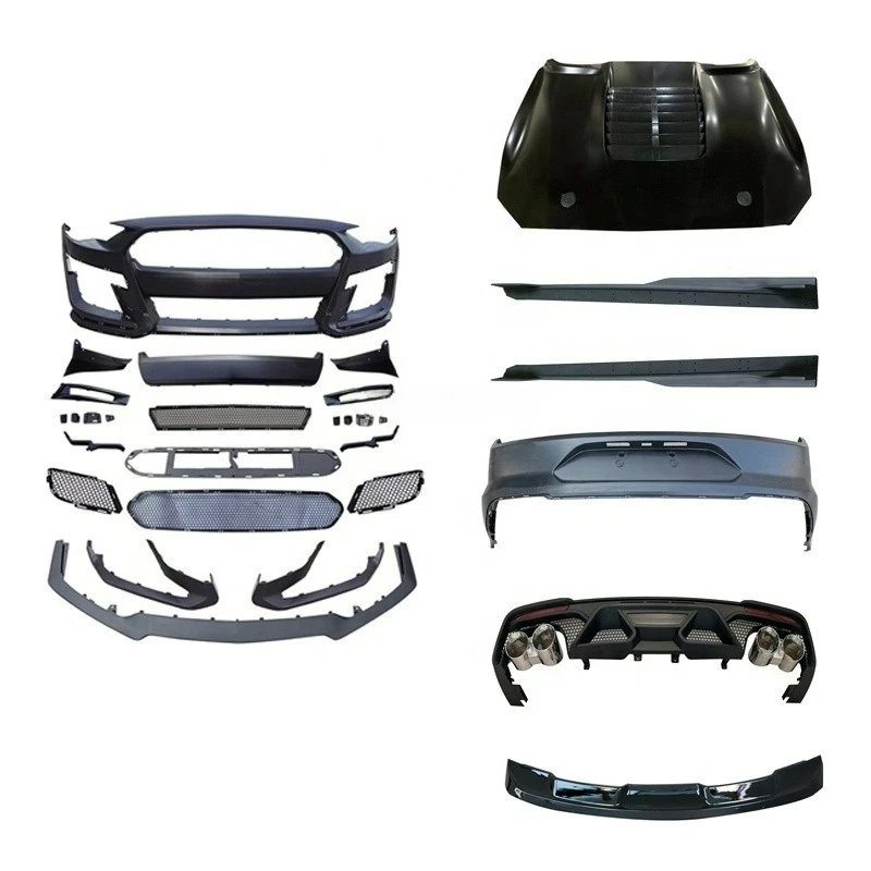 

2018-2020y Upgrade to GT500 Modified Car Bumper Hood Side Skirt Tail Car Accessories Body Kit