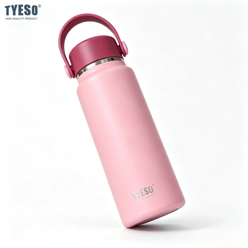 310ML Tyeso Tiny Portable Water Bottle with Silicone Handle Durable Leak‑Proof Vacuum Flask Finish Travel Cup for Outdoor Mini