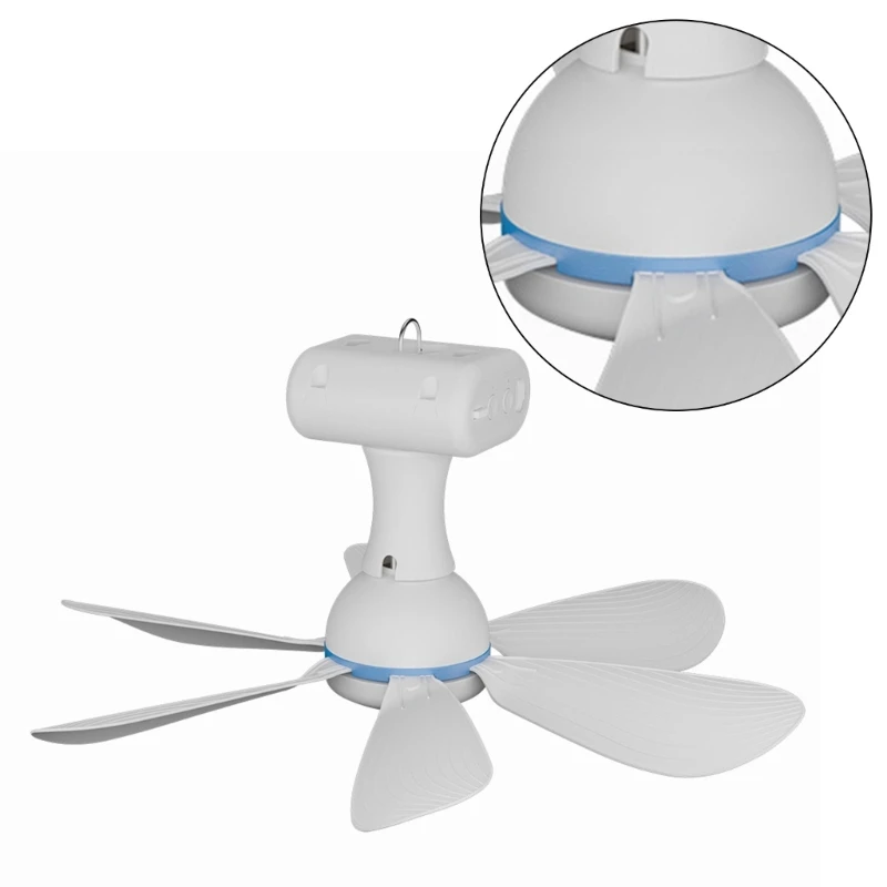 

Versatile Camping Fan With LED Lighting, 10000mAh Ceiling Fan And Remote Control Suitable for Picnics And Emergencies