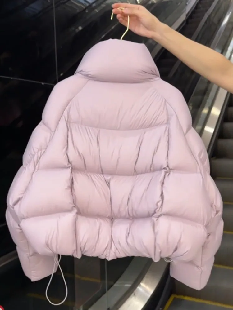Coréen Sle rose ort Puffer Jaet femmes hiver Faion pain manteau Thi vêtements d'extérieur coupe droite 90% vers le bas fibre de Polyester