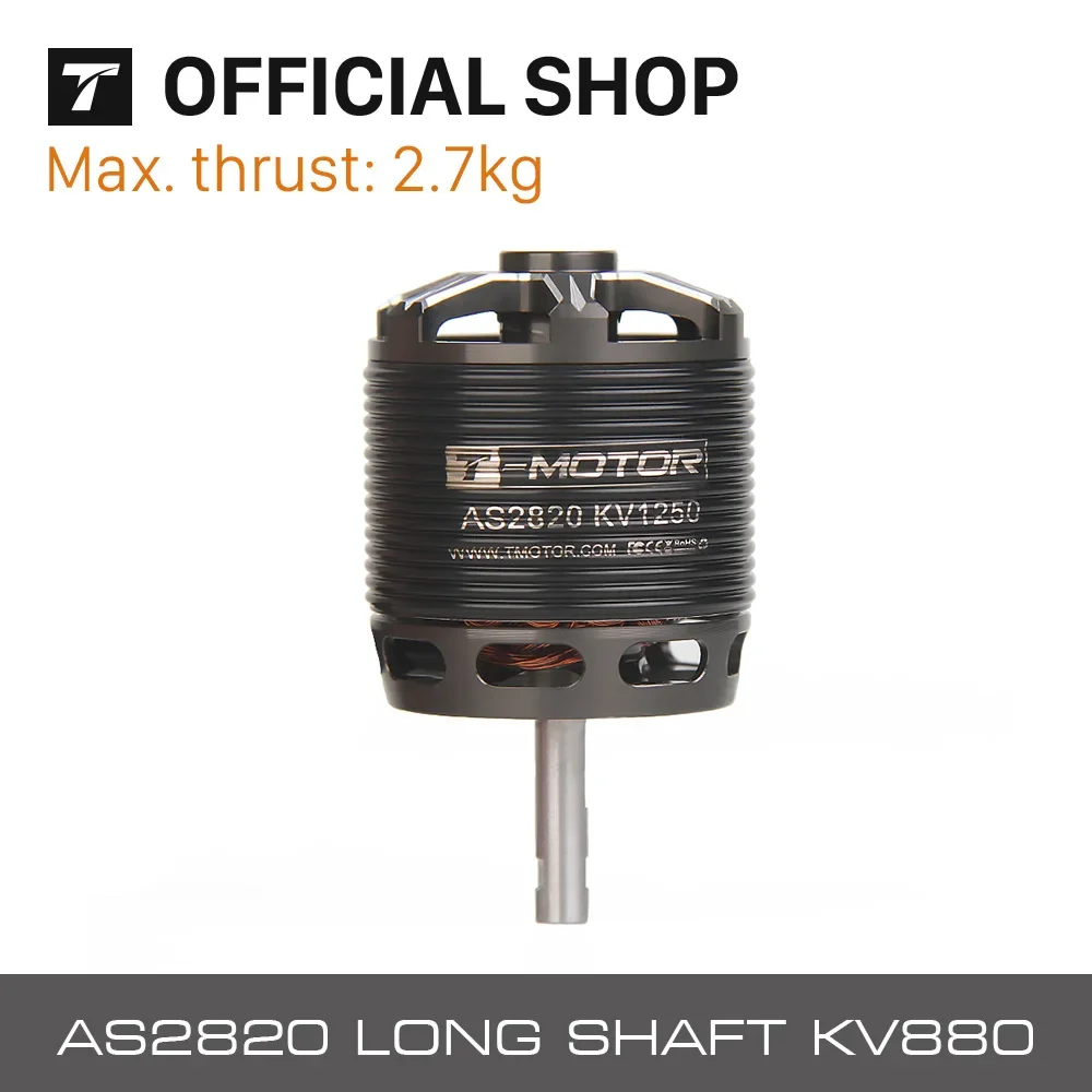 T-motor AS2820 AS 2820 Long Shaft Brushless Motor KV880 KV1050 KV1250 specially designed for 20-30E 3D and F3A