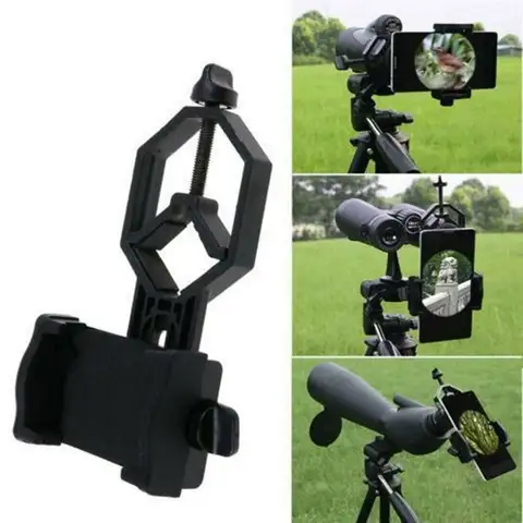 Universal Cell Phone Adapter Clip Mount Binocular Monocular Spotting Scope Telescope Phone Holder Support Eyepiece