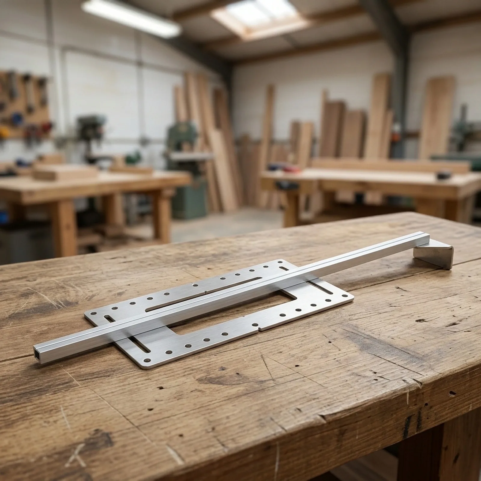 Drill Positioning Jig for Cabinet Hardware Mounting Stainless Steel Handle Locator for Drawer Fronts and Interior Doors