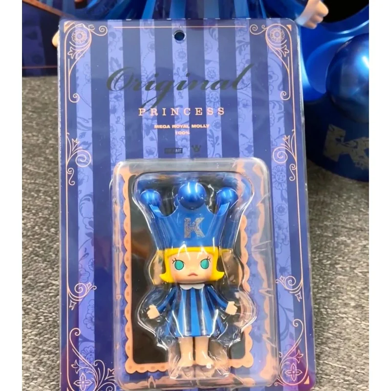 

Original Molly Princess 100% Mega Royal Crown Blue Figure Art Collection Pop Land Exclusive Designer Toys Limited