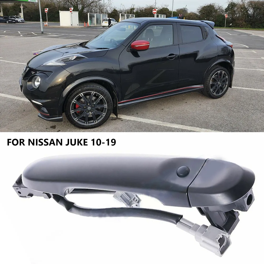 

Дверная ручка с бесключевым входом для Nissan Juke 10-19, передняя, N/S, пассажирская, левая, боковая дверная ручка, ручка для автомобильных ворот, матовая, Черная