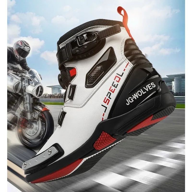 JG Wolves D3119 New Motorcycle Riding Boots Shock Absorption Non-slip Anti-drop Travel Equipment Four-season Motocross Shoes
