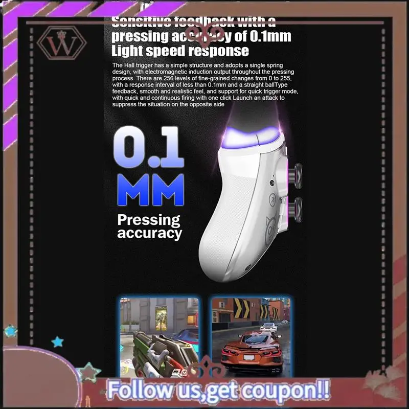 ABBG-Game Console وحدة تحكم ألعاب لاسلكية قابلة للبرمجة Gamepad Hall Joystick دعم للتبديل/البخار/IOS/Android سهلة الاستخدام