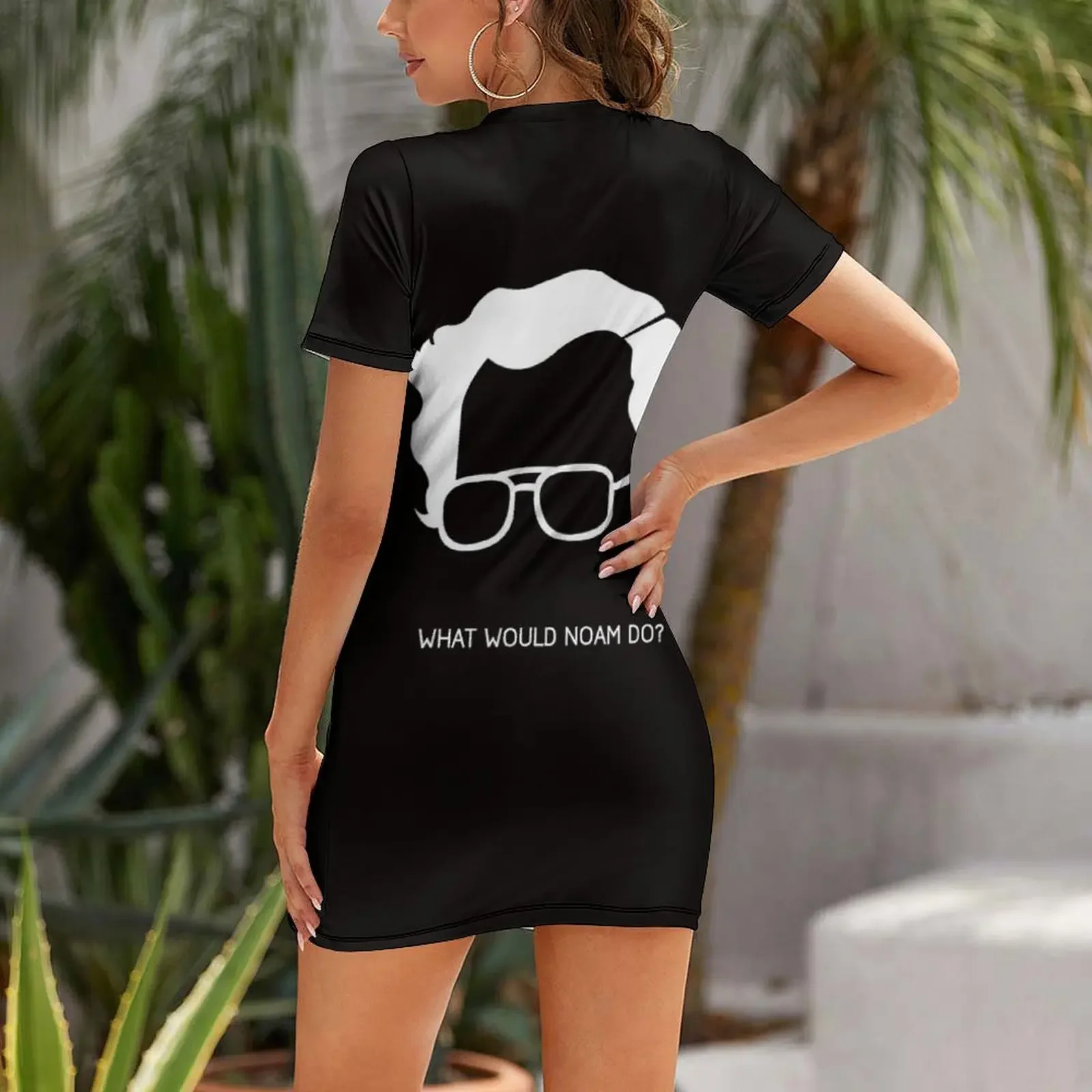 Noam Chomsky camiseta clásica vestido de manga corta vestidos de verano mujeres 2024 lindo vestido de verano mujeres 2024