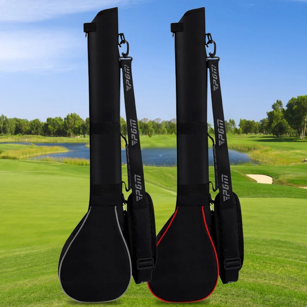 折りたたみ式ゴルフガンバッグ ソフトラバーハンドル クラブ3本収納可能 ゴルフスタンドキャリーバッグ ジッパー付き ソフトゴルフクラブバッグ 男女兼用