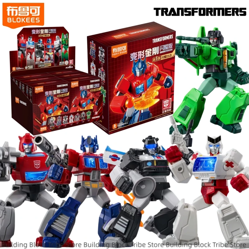 BLOKEES Transformers Building Blocks Shining Version 01 Toy Acid Storm Optimus Prime Cliffjumper Assembly Model Ornament Gift