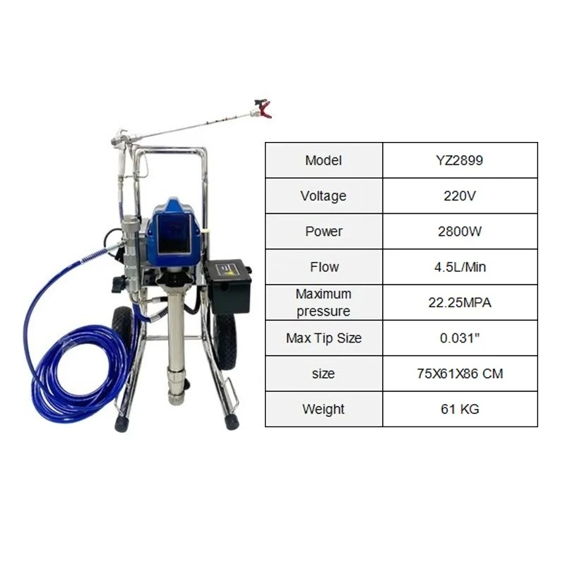 220V 2800W airless paint sprayer with long piston pump 110V/220V optional electrothermal painting equipment intelligent control