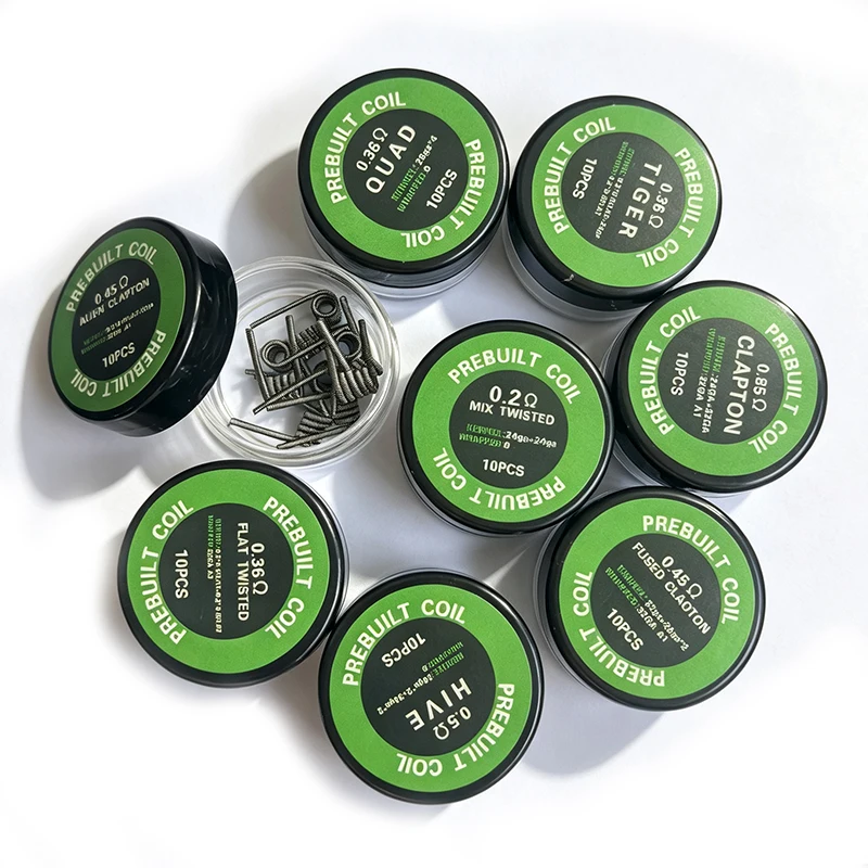 Roll Shaped Heating Wire Coil for Heating Equipment 10PCS/Box Quad Tiger Mix Twisted Flat Mix Twisted Alien