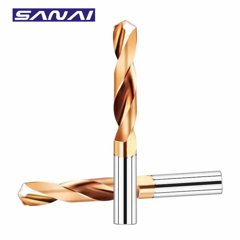 SANAI 5D External Cooling Tungsten Carbide Drill Bit HRC60° CNC Lathe Drilling Tools 3.3mm - 20mm Metalworking Bits
