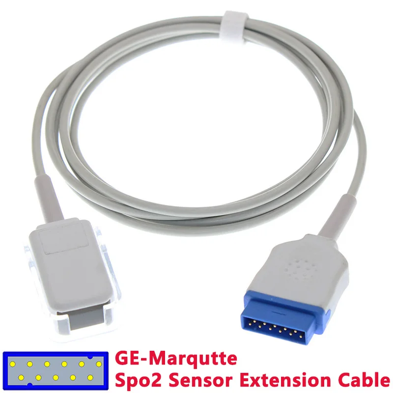 Spo2 Sensor Extension Cable of GE-Marqutte Dash 3000/4000/5000 Solar 8000 Monitor to DB9 Plug,For LNCS DB 9P Sensor.