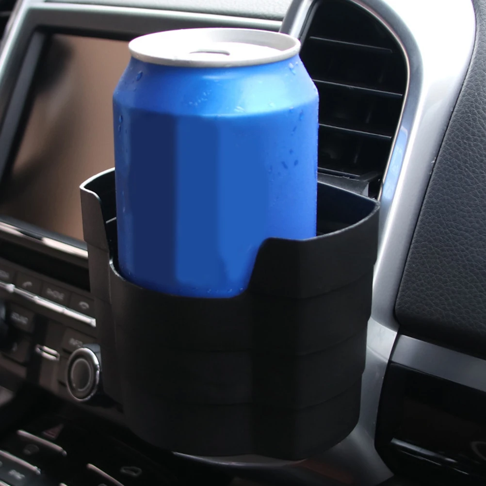 

2Pcs Car Cup Holder Black Multifunctional Drink French Fries Storage Box Vent Mount ganizer Auto Accessories for Air