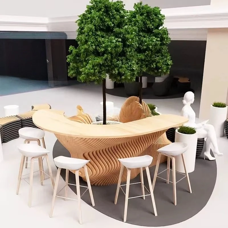 

Современные деревянные стулья, прием на открытом воздухе, торговый центр, комната для ожидания искусства, декоративная мебель, горшки для елок, цветочные горшки