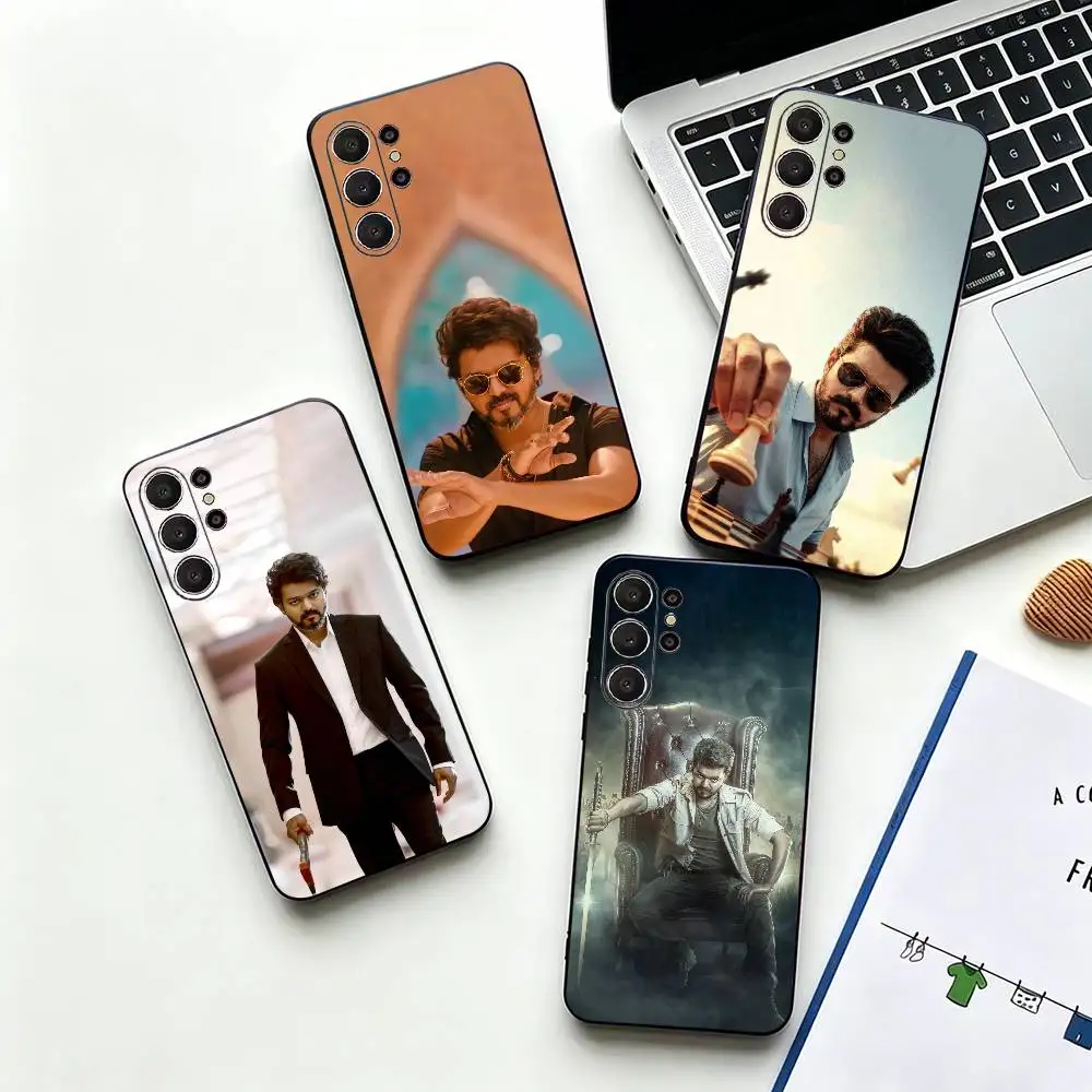 Joseph Thalapathy Vijay India Black Soft Silicone Phone Case for Samsung Ultra S26,S24,S21,S22,S23,S30,Plus,Lite