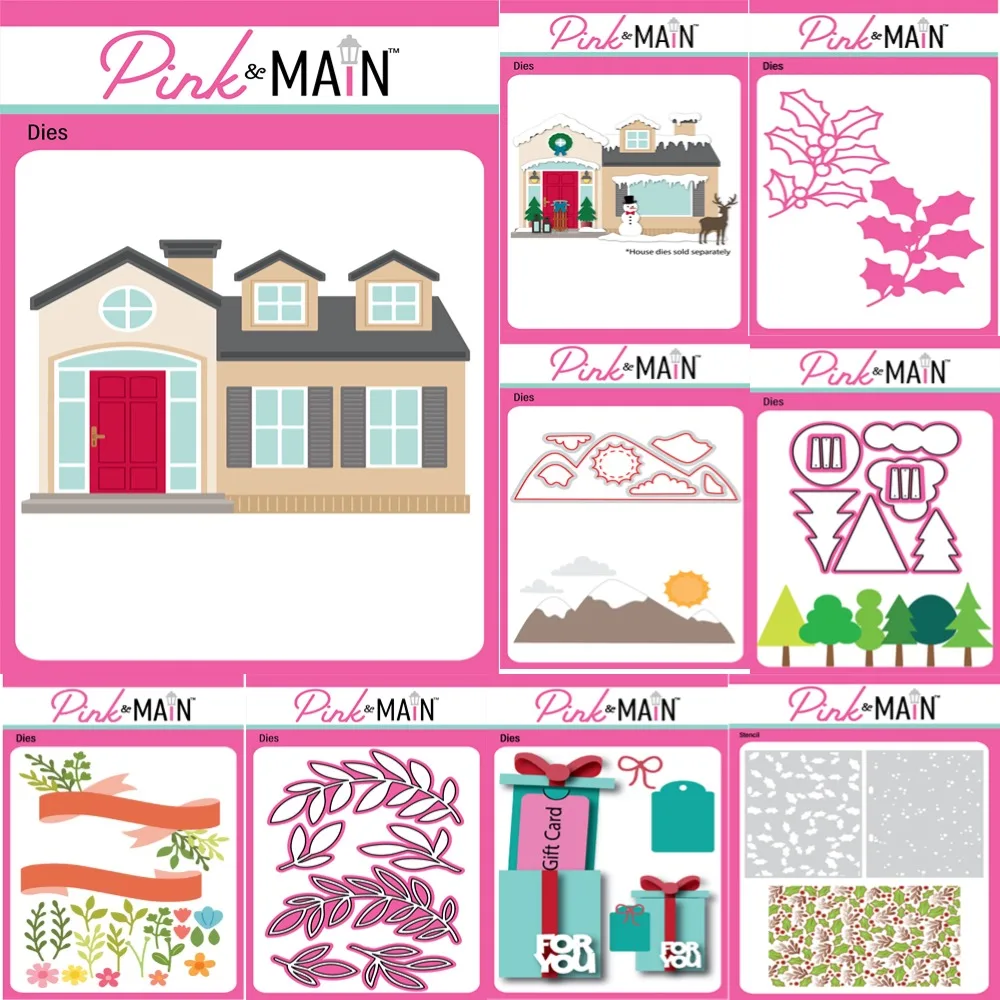 คริสต์มาสตัดโลหะตายสําหรับScrapbookingลายฉลุแม่พิมพ์ลายนูนDIYฤดูหนาวAdd-On Diesกระดาษการ์ดหัตถกรรมตัด