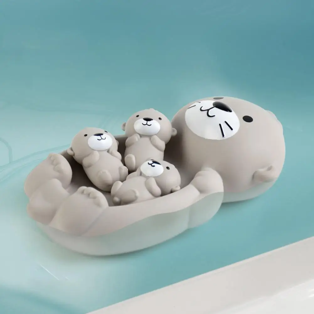 Swimming Pool Toy Set Otter Shaped Floating Bath Toys for Kids Educational Toddler Bath Toys Safe Non-porous Design for Infant