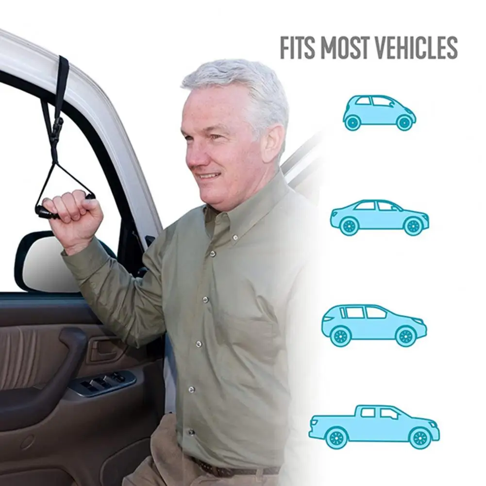 

Automotive Handrail Adjustable Car Door Assist Handle for Seniors Portable Standing Aid with Nylon Grip Safety for Vehicles