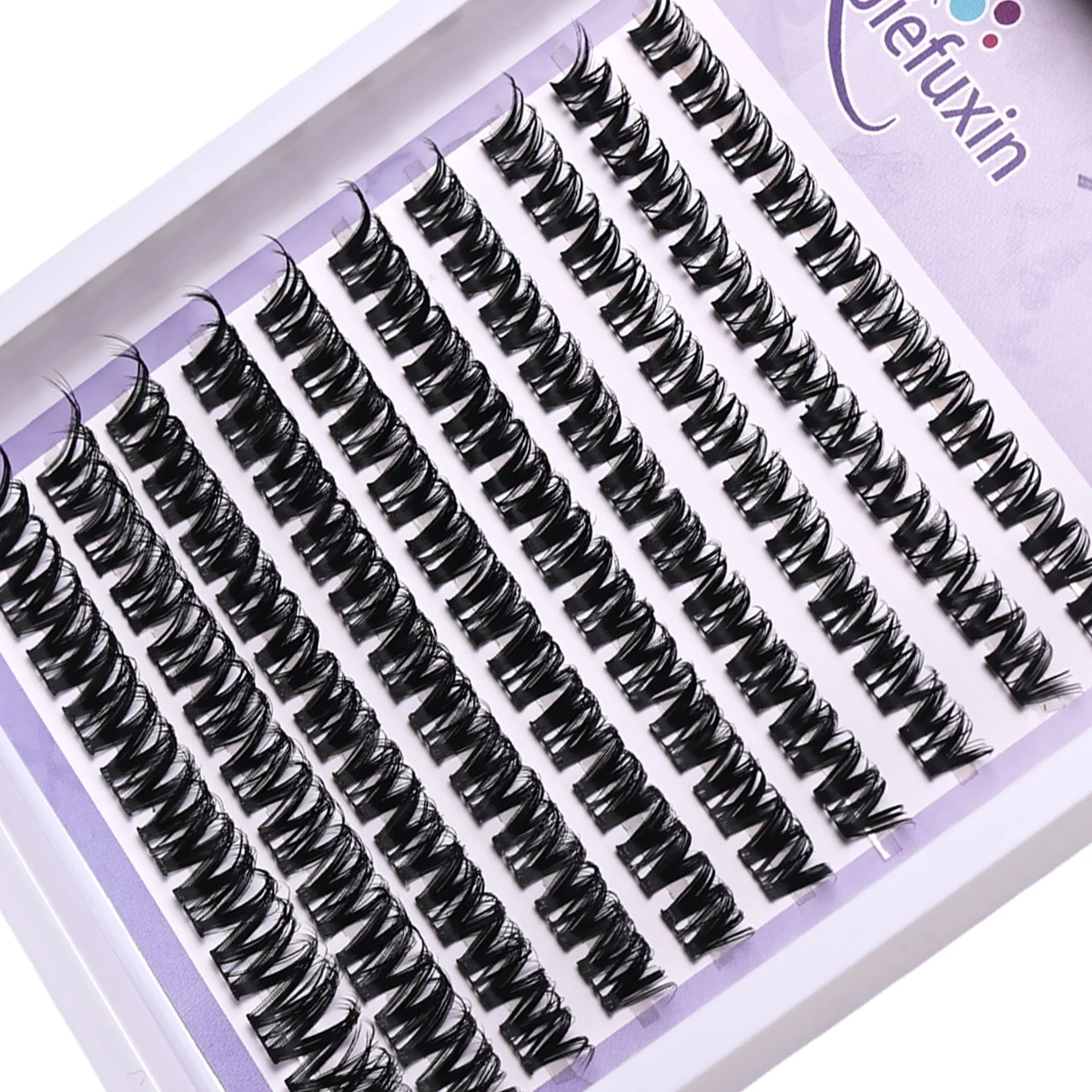 Wimperncluster-Erweiterungen, natürliches Aussehen, Wimpern, D-Locken, flauschige Cluster-Wimpern, DIY-Wimpern – Detail 5