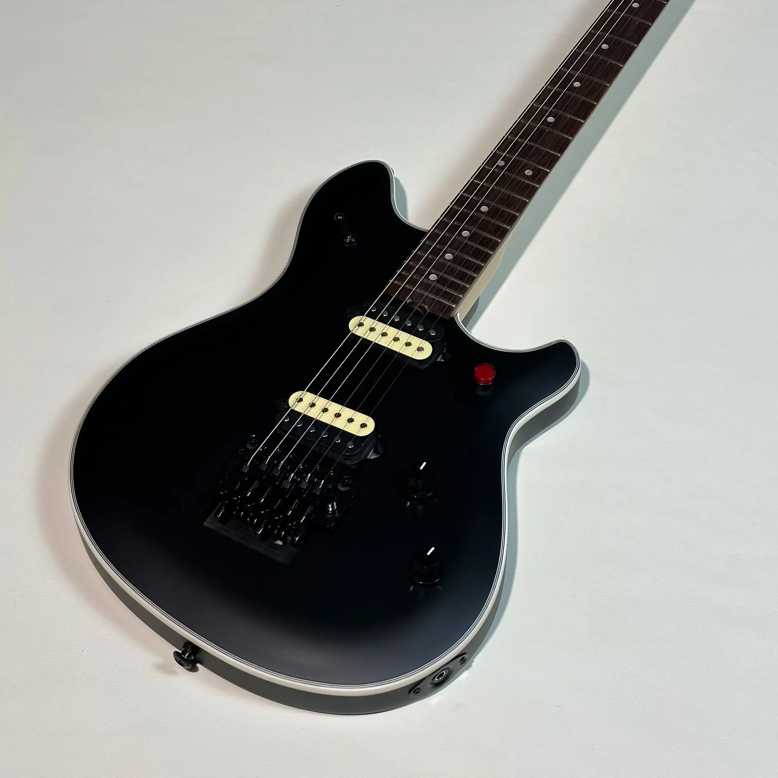 Guitarra eléctrica evh de alta calidad, flydrose negro mate, envío gratis