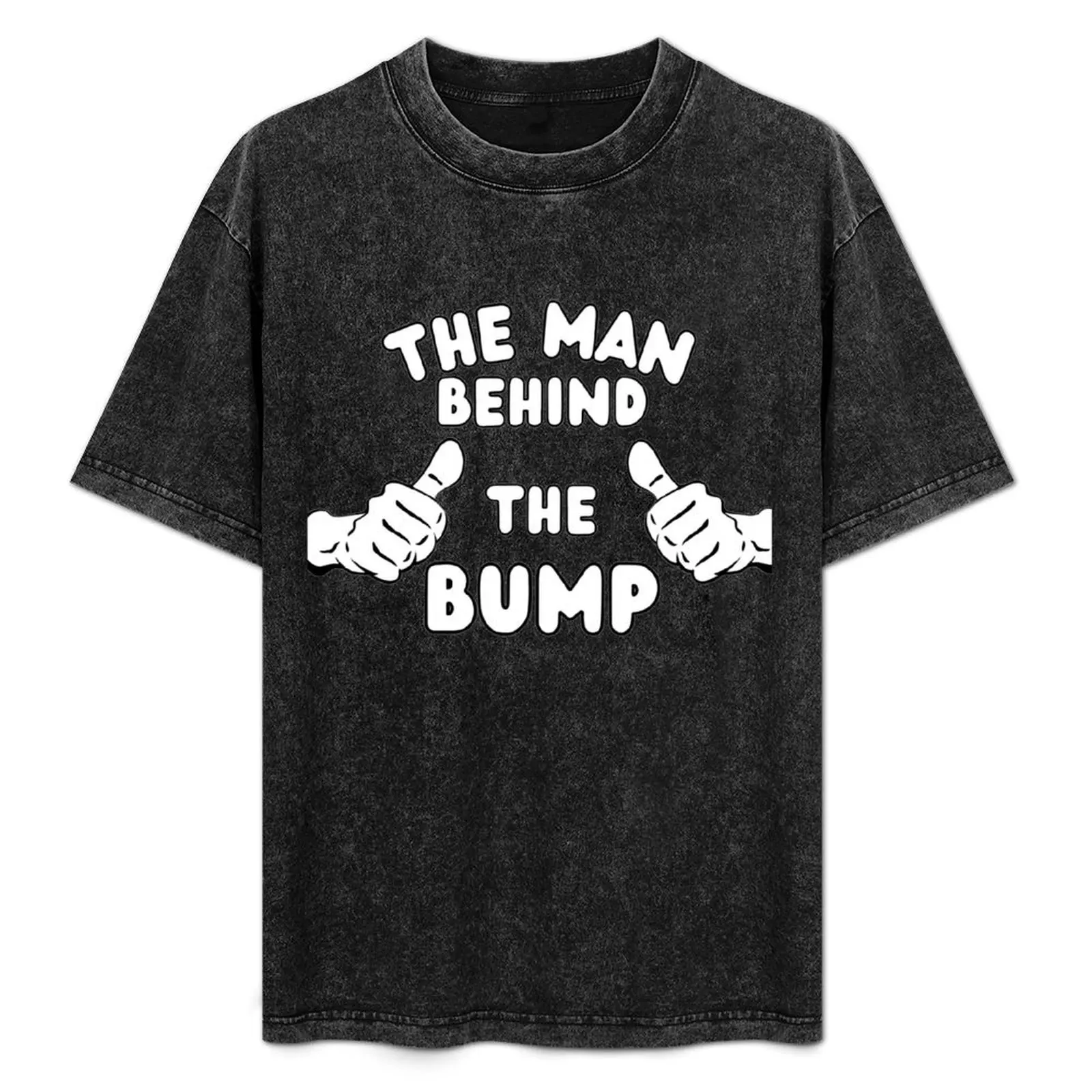 

The Man Behind the Bump White Text T-Shirt man t shirts cotton t shirt man cotton T-Shirt