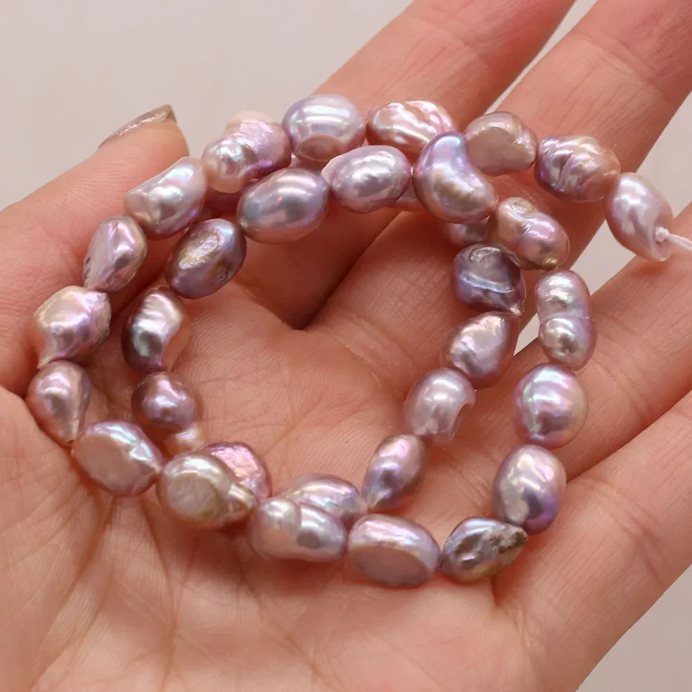 Natural Freshwater Baroque Pearl Beads 8-9mm White Purple Orange Loose Spacer Beads for Jewelry Making DIY Nacklace Bracelet