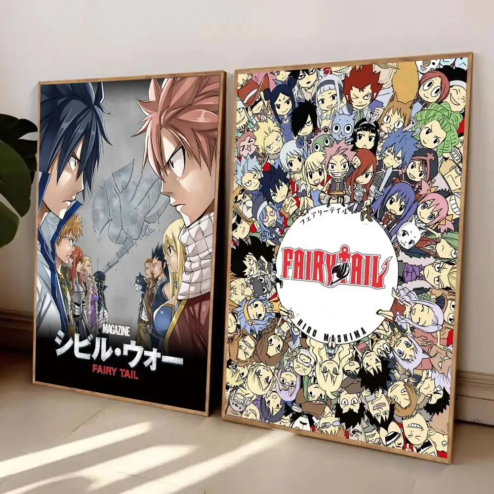 1 قطعة كاريكاتير أنيمي الجنية الذيل المشارك عالية الوضوح ملصق فني ذاتية اللصق مقاوم للماء ديكور المنزل لغرفة المعيشة #4