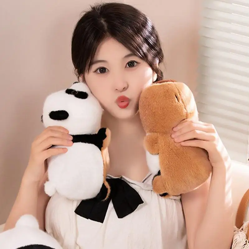 Capybara Stuffed Animal Cute 13.4in Soothing Doll Plush Panda To Capybara Stuffed Toy Soft Hugging Pillow Novelty Decorative