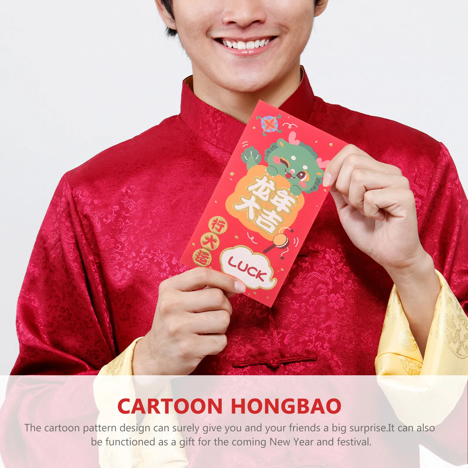 

20 шт. красных конвертов к Китайскому Новому году (Год Кролика), креативные бумажные денежные пакеты, талисманы удачи 2023 года, зодиакальные денежные конверты