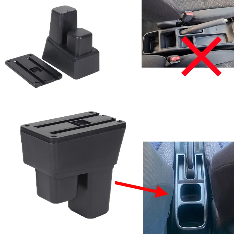 For Honda Fit Armrest For Honda Fit Jazz 2 Car Armrest Box 2008 2009 2010 2011 2012 2013 Arm Storage Box car Accessories