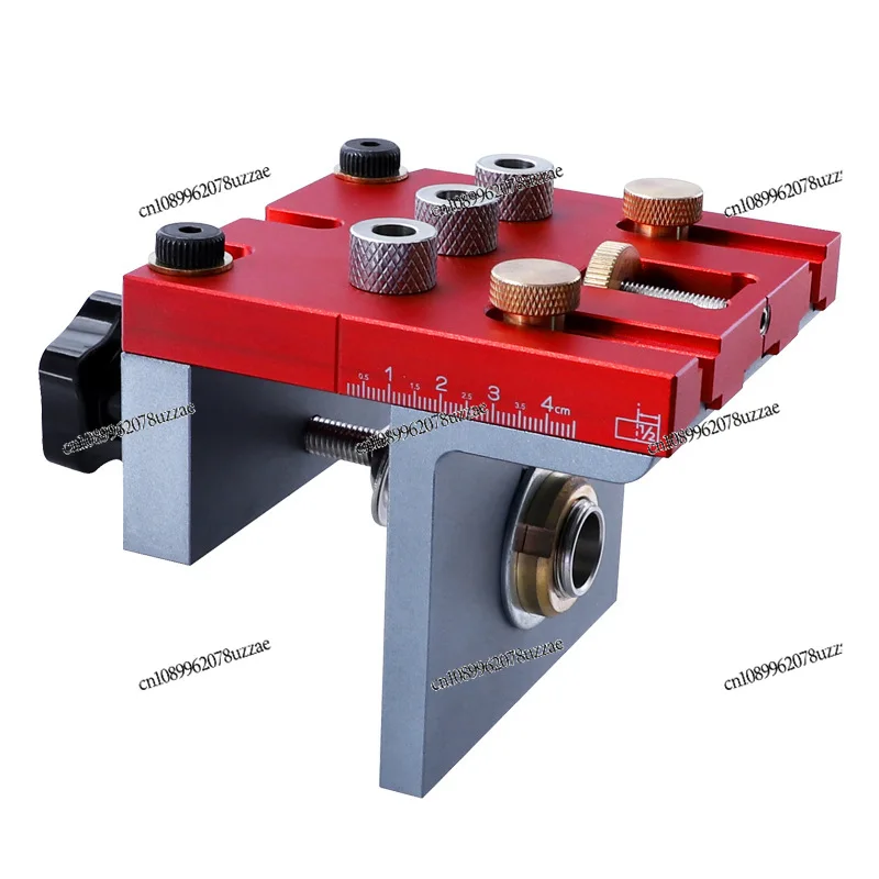 

3-in-1 Punching Positioner, Log Tenon, Aluminum Alloy Plate Opening 2-in-1 Accessories, Splicing Woodworking Tools