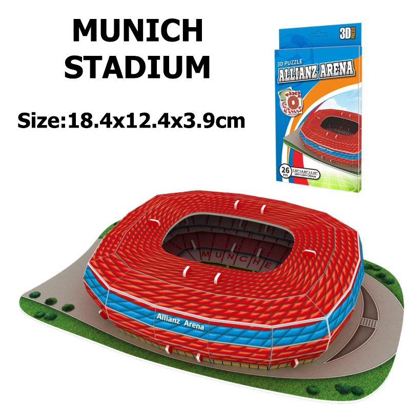 DIY Berühmte Fußballstadion 3D Puzzle Set | Lehrreiches Puzzle-Set | Geschenk für Fußballfans – Detail 6