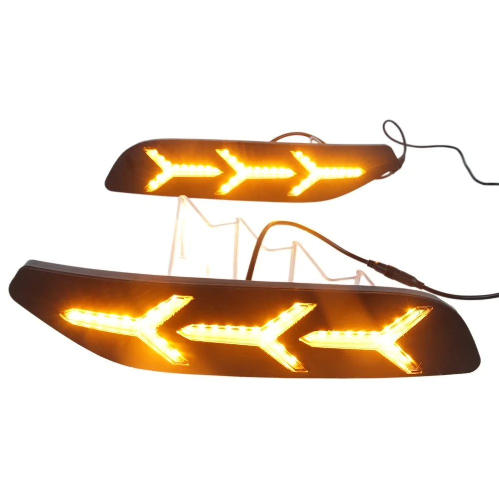 Daytime Running Light For Volkswagen Polo 2014 2015 2016 2017 2018 Fish Bone Style Three Colors Low Configuration Front Driving