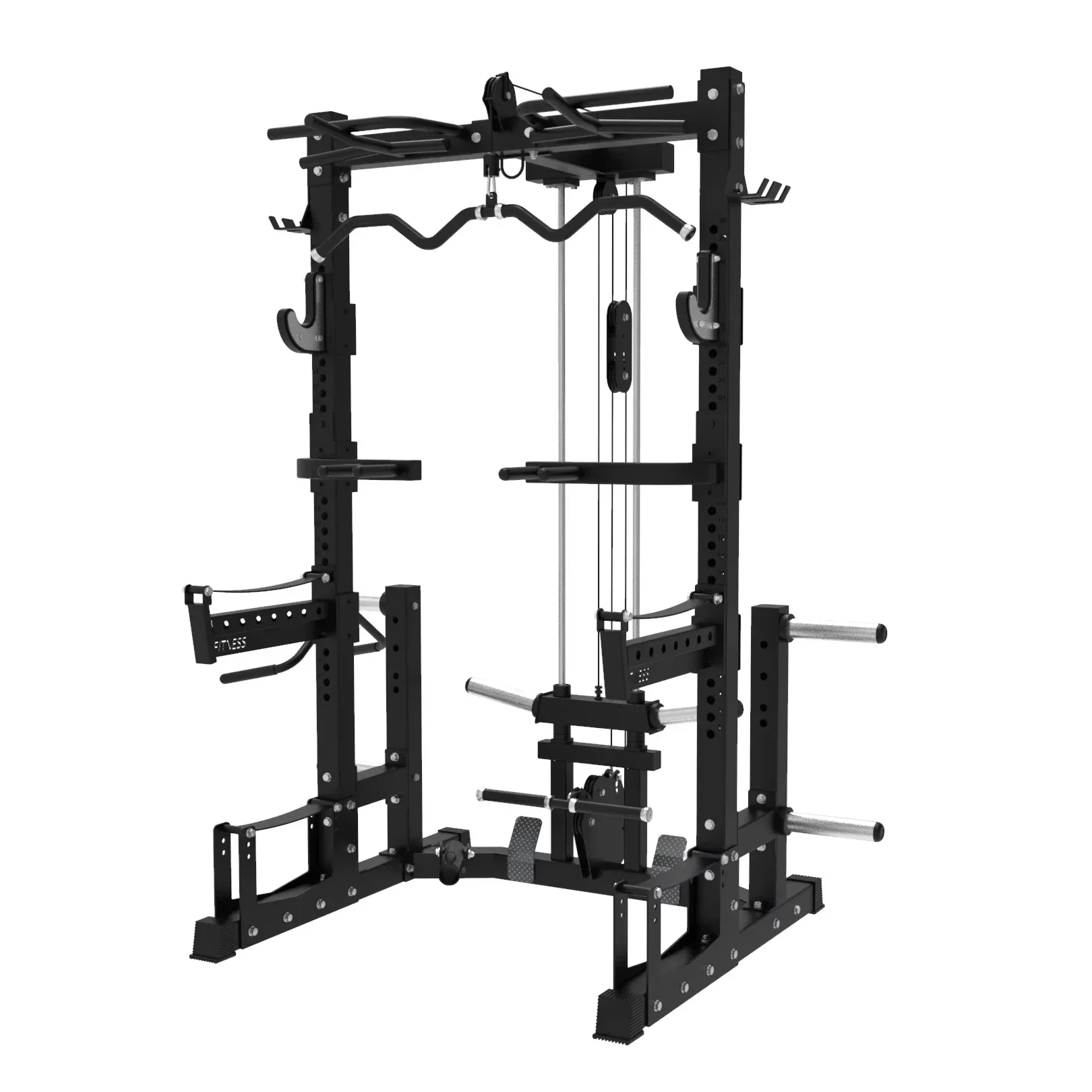 

Home Gym Equipment Multi Functional Squat Rack with lat pull down/low row