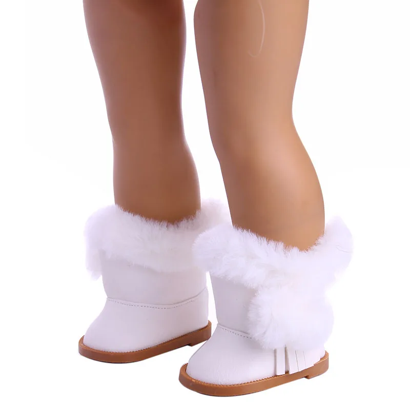 Stivali da neve Scarpe corte in peluche Accessori per vestiti per bambole per bambola americana da 18 pollici Bambole Reborn per bambini da 43 cm