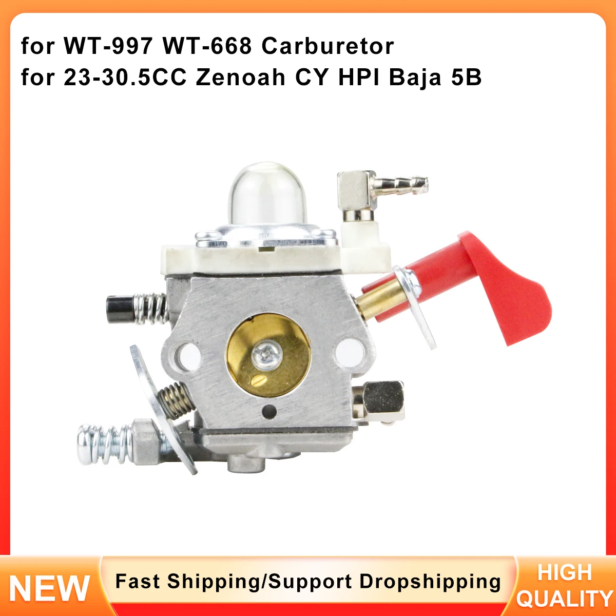 

Replacement Carburetor for Zenoah CY 23-30.5CC Engine - WT-997 WT-668 - Compatible with HPI Baja 5B 5T SS