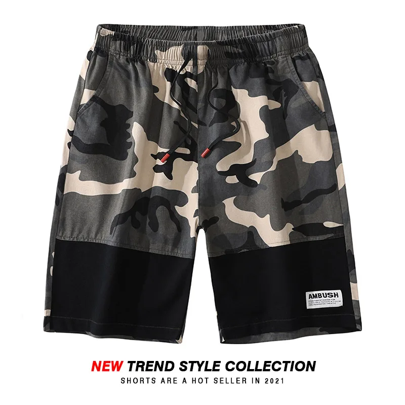

Men's Fashion Trend Lightweight and Breathable Camouflage Shorts Summer Outdoor Hiking Loose Comfortable Five Quarter Shorts