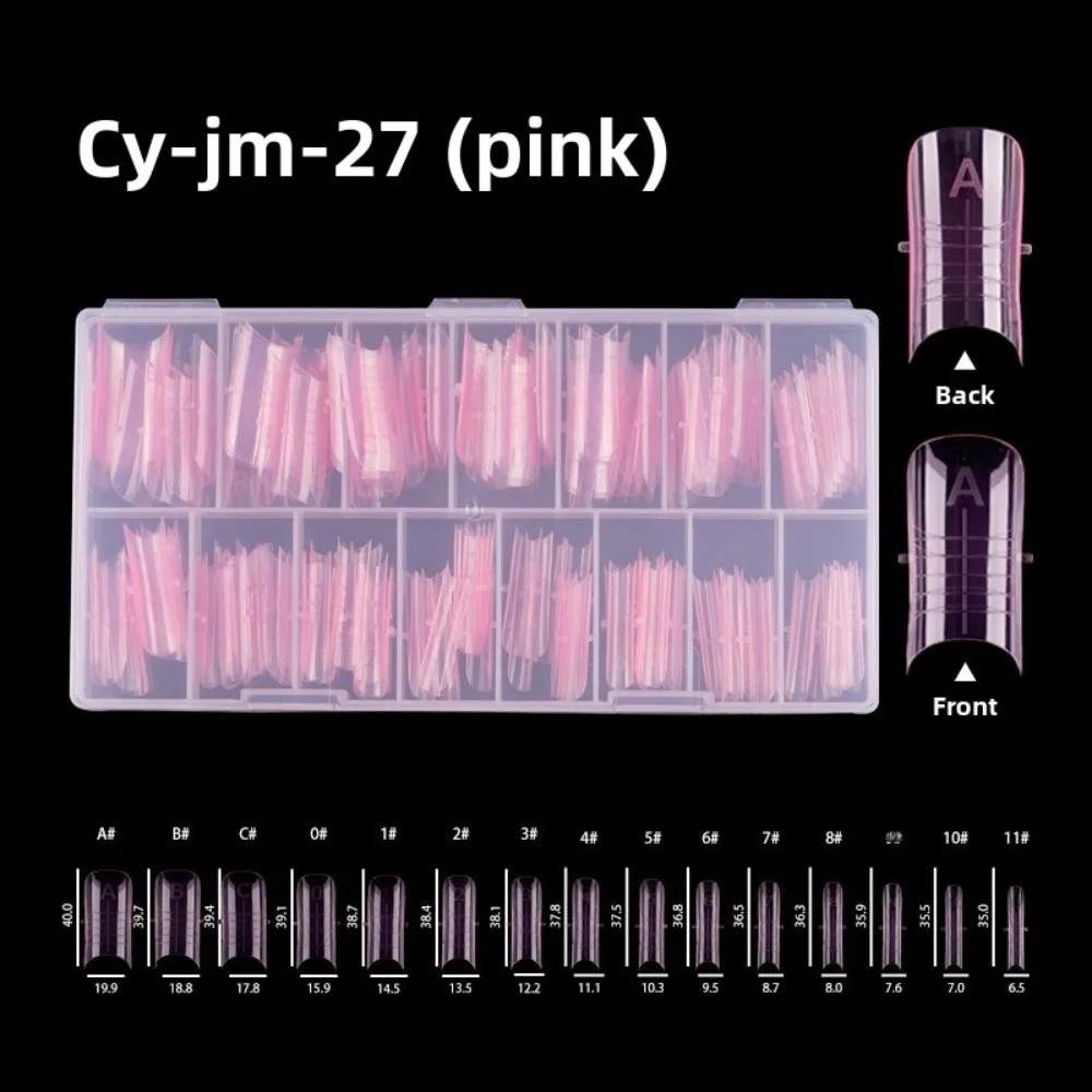 Geschenken Transparante Teennagel Mallen DIY Half/Full Cover Nagelverlenging Mallen Dubbele kop Manicure Nagelvorm Voor Bouwer Gel