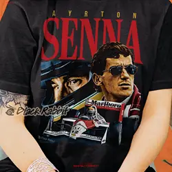 Ayrton Senna 90s Racing Retro Vintage Bootleg Classic T Shirt long or short sleeves
