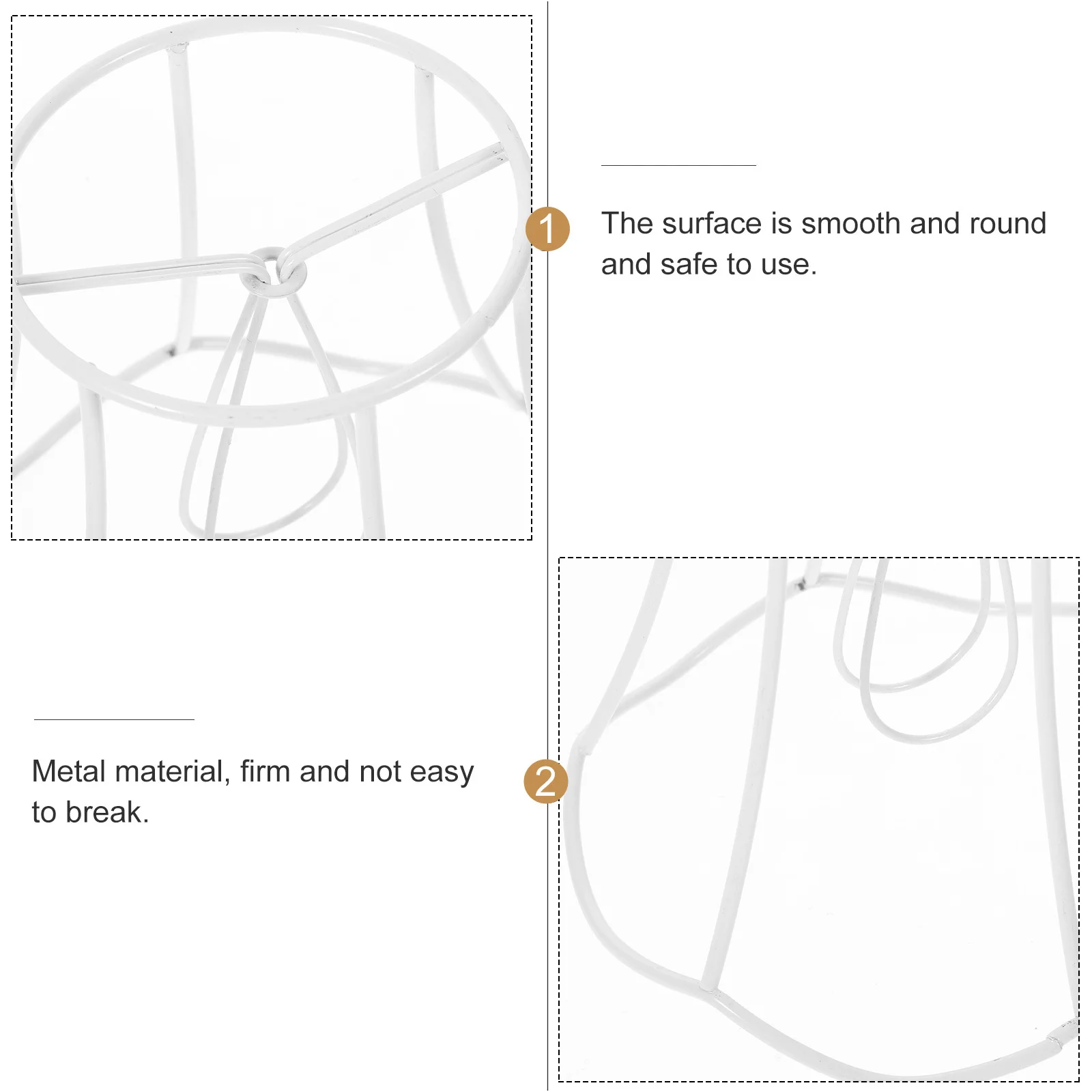 

DIY Lampshade Frame Metal Table Lamp Accessories Chandelier Cover Bracket Home Hotel Desk Light Racks Smooth Edge Durability