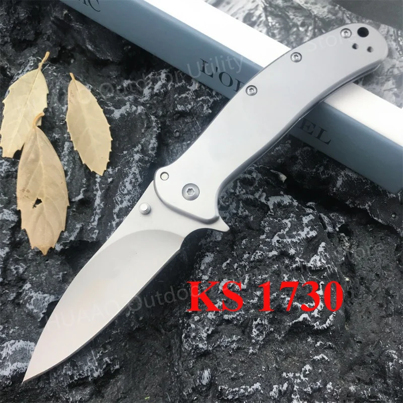 Folding Knife KS 3655 1730 Tactical Survival Pocket Knife 8Cr13Mov Blade 420 Steel Handle Outdoor EDC Camping Hiking Knives