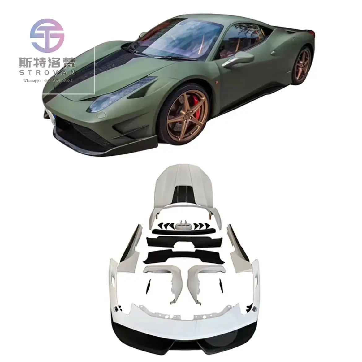 

For ferrari 458 to Misha Style Portion Carbon Wheel Arches Wide Body Kit