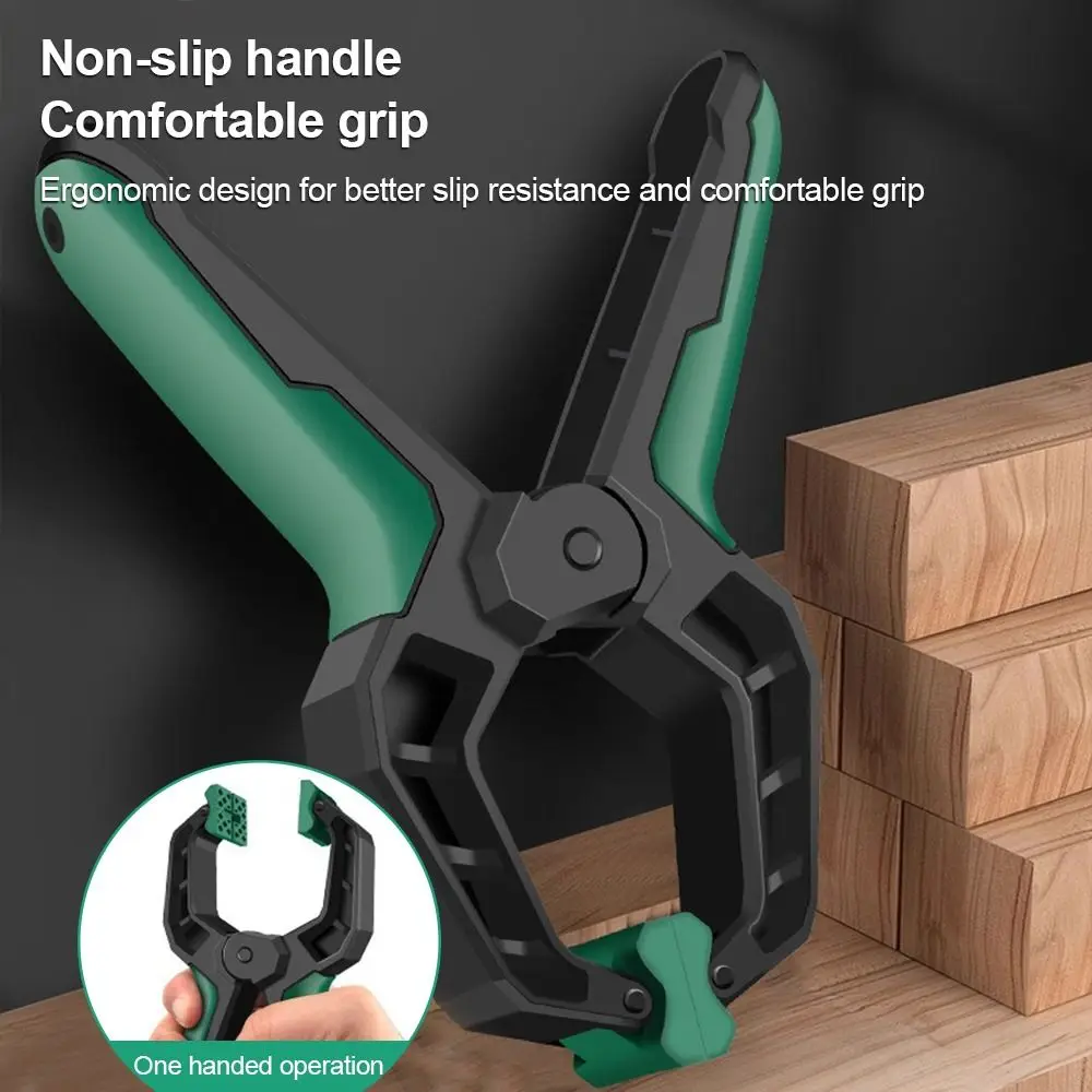Durable Plastic Quick Clamp Non-slip Handle Multi-Purpose Heavy Duty Locking Pliers Spring Clamps Carpentry Clips Woodworking