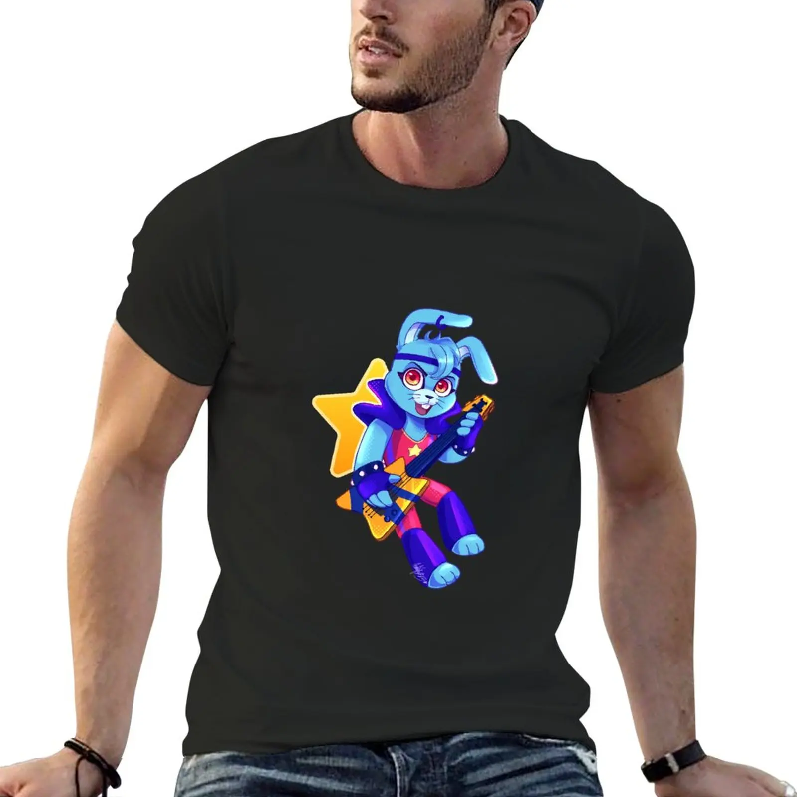 

Новая футболка Glamrock Bonnie <3, великолепная футболка, эстетическая одежда, мужские футболки большого и высокого размера