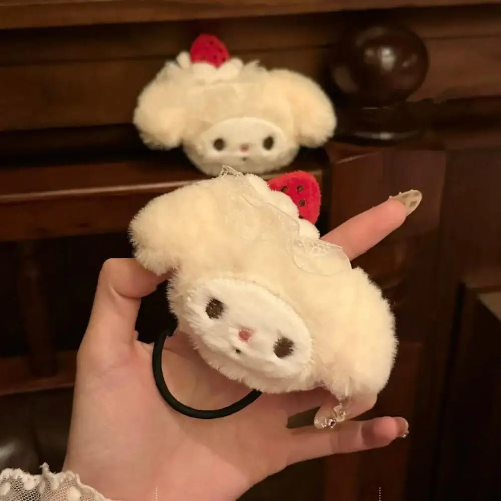 Sanrio Japanese Hello Kitty Melody Hairclip Sweet Stuffed Hair Rope Cartoon Cute Strawberry Bowknot Kitty Cat Hairpin Hair Rope