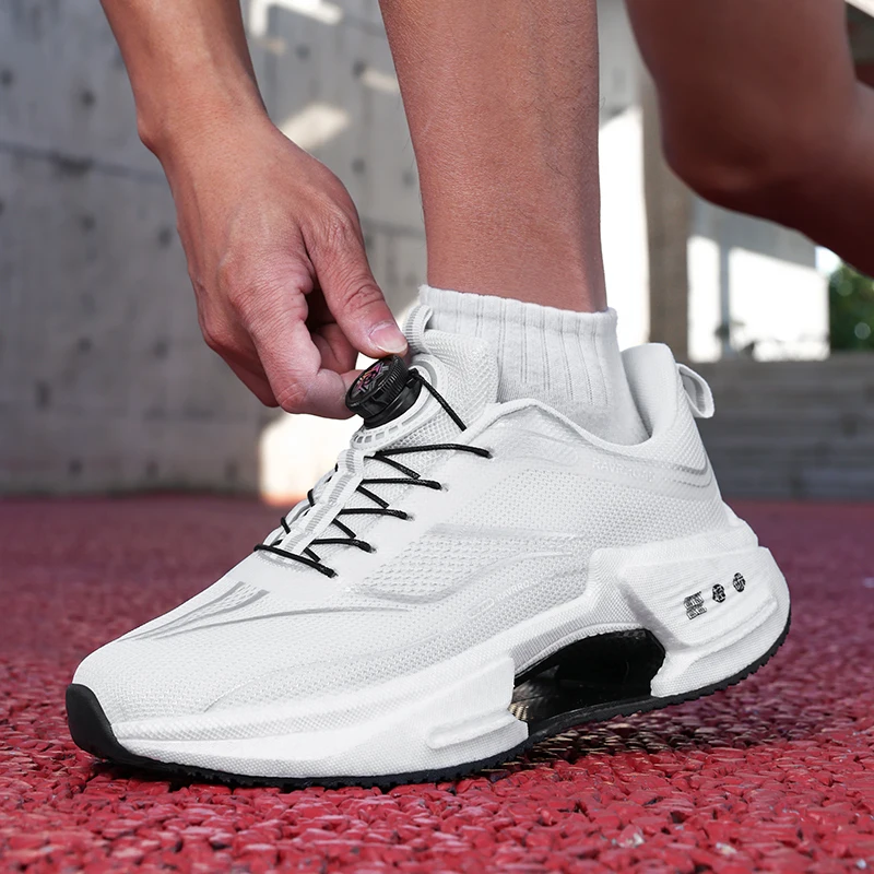 

Мужские спортивные кроссовки, удобные кроссовки с сеткой, вращающаяся ручка, полая поддержка, износостойкие дышащие теннисные туфли для мужчин