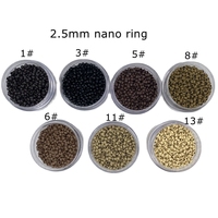 3000 pcs/Lot Black 2.5*1.5*1.6 mm nano micro rings For Nano Hair Extensions Nano ring